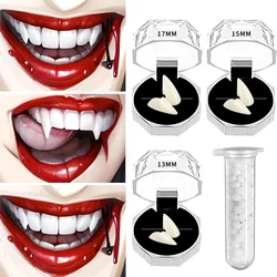 3 Pairs Vampire Teeth Halloween Decorations Party Cosplay PropsVampire Fangs Fake Teeth with Adhesive False Tooth 13//15/17mm