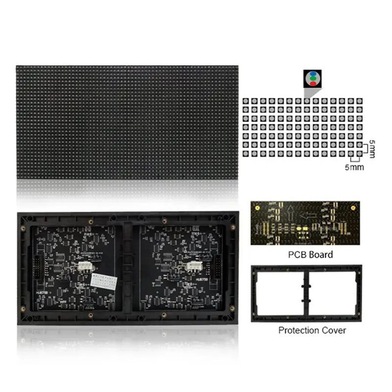 【SURPISE】2X SMD P5 Indoor LED Display Module 16Scan 320X160mm 64X32dots Using For LED Screen P5 Display LED Panel Screen Panel