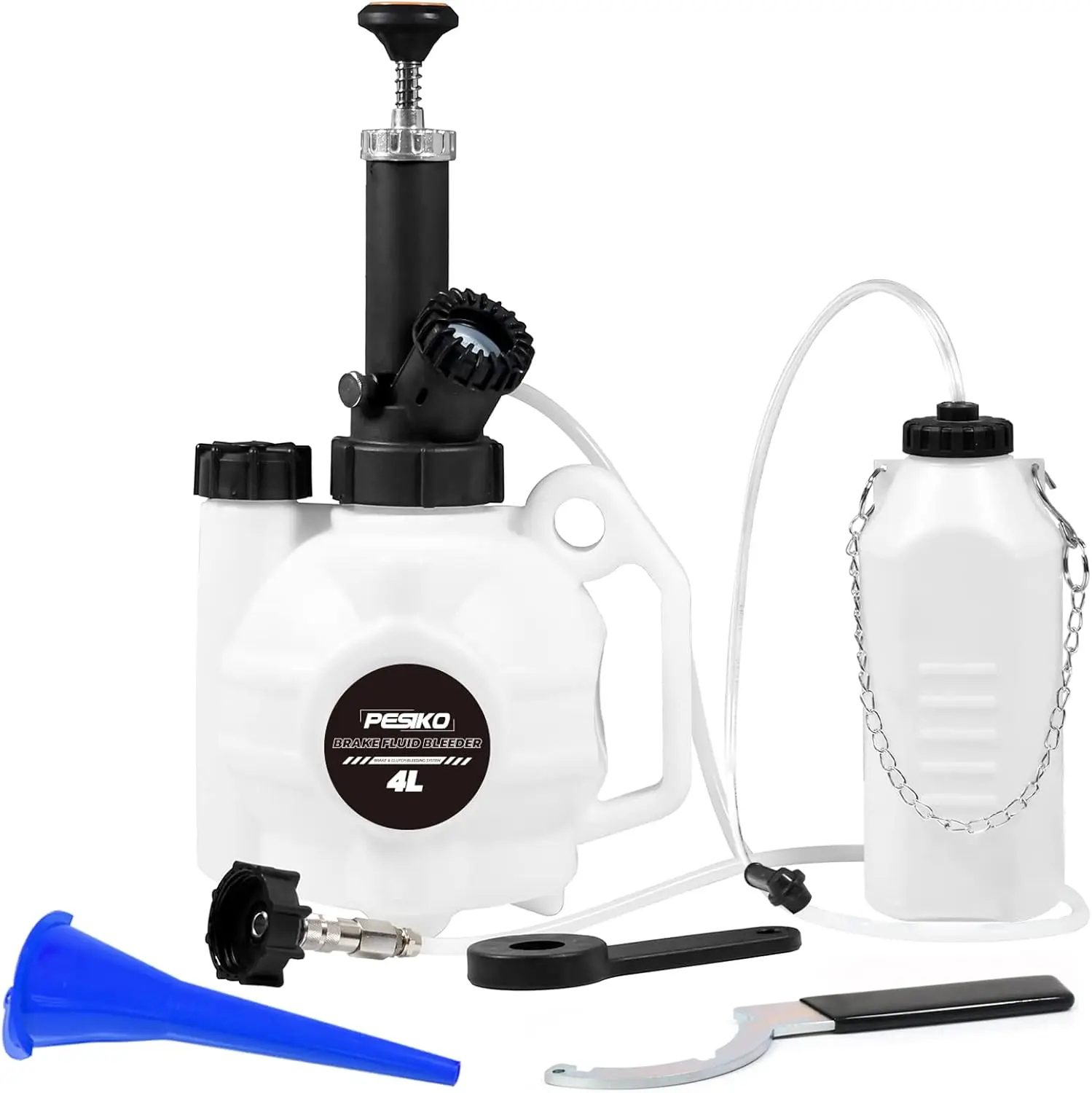 

Комплект тормозного прокачки для одного человека с ручным насосом 4 л и бутылкой емкостью 1 л для главных автомобильных баллонов в европейском стиле