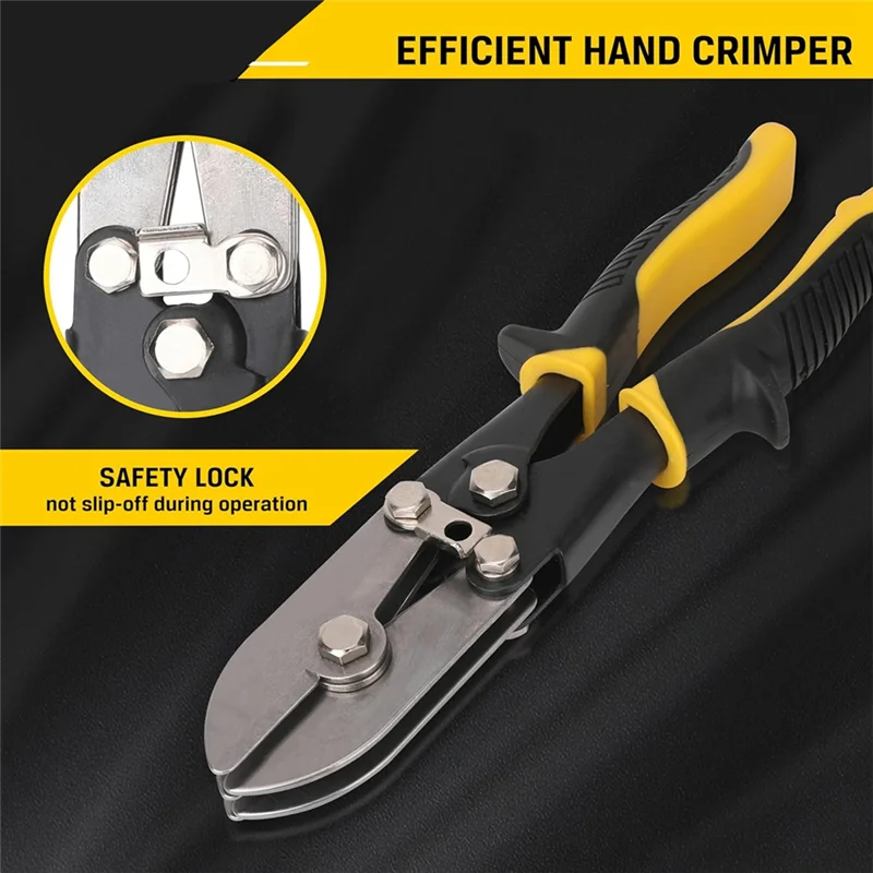 

5 Blade Sheet Metal Crimper, Hand Crimper For Ductwork, Downspout & Stove Pipe 9-1/2 Inch Duty Sheet Metal Crimping Toolab13