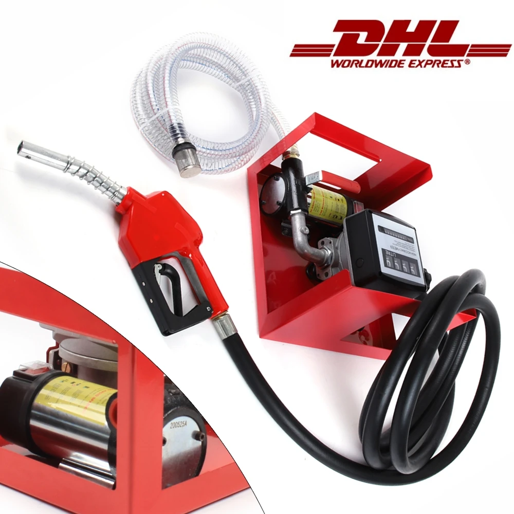 12V/230V Diesel Pump Fuel Oil Pump Automatic Pistole 175W/550W/150W/200W 50L/60L/MIN Self-priming Oil Pump Diesel Pumpjack kit