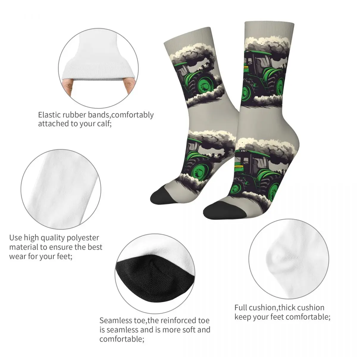 Traktor Men Women Socks Cycling Novelty Spring Summer Autumn Winter Stockings Gift image 3