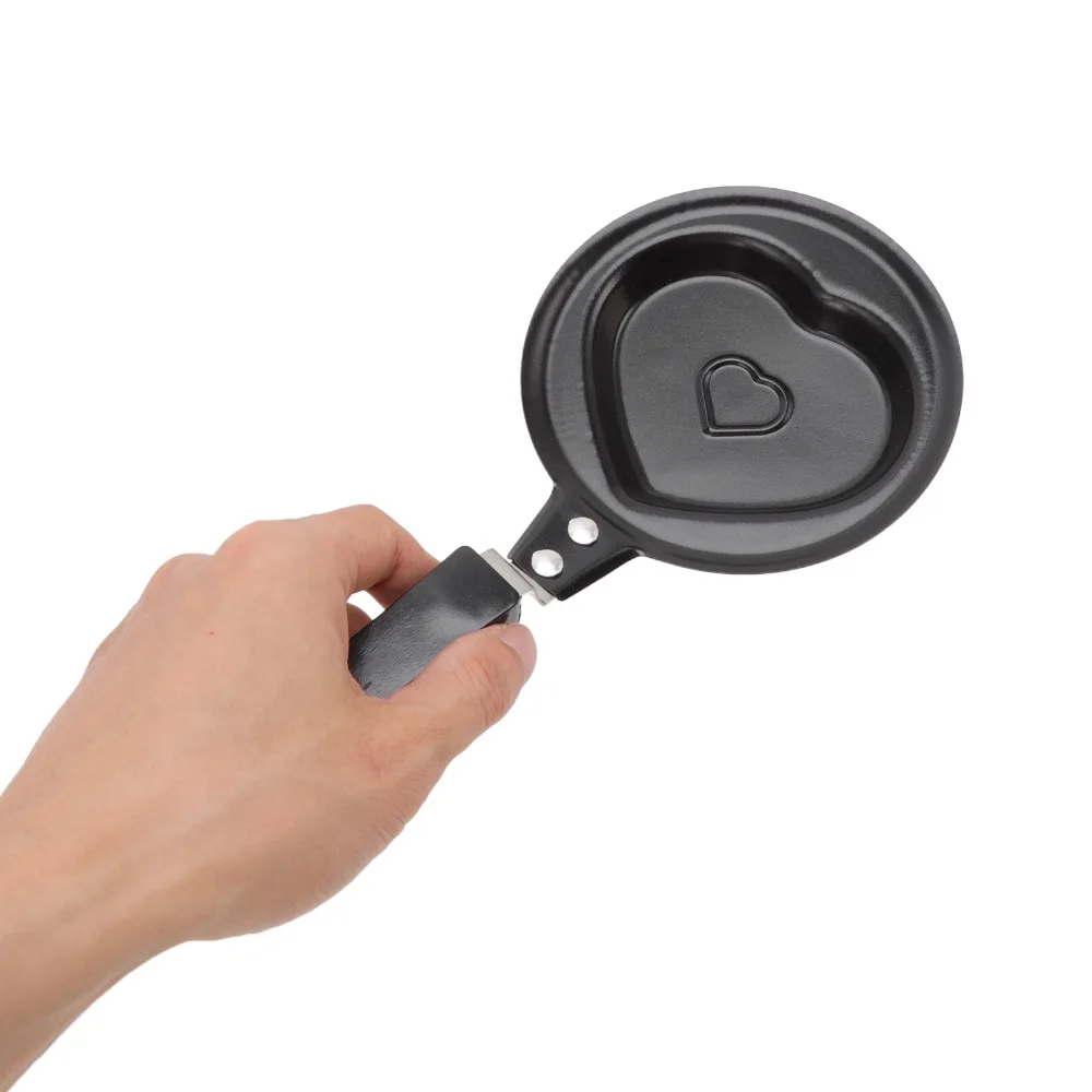 Cast Iron Mini Egg Frying Pan Different Shape Black Frying Pan Easy Clean Surface Non-Stick Coating Omelette Pan