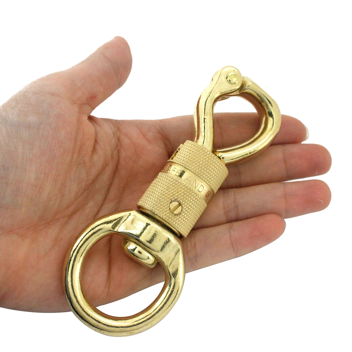 1piece Solid Brass Snap Hook Heavy Duty Swivel Eye Clasps for Large Dog Pet Leashes Horse Gear Safety Catch Buckle High Quality