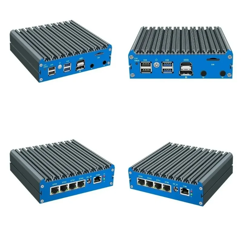 N100 Soft Router Mini PC DDR5 8GB RAM 128GB NVMe SSD 4x2.5G LAN i226 AES-NI Firewall Appliance