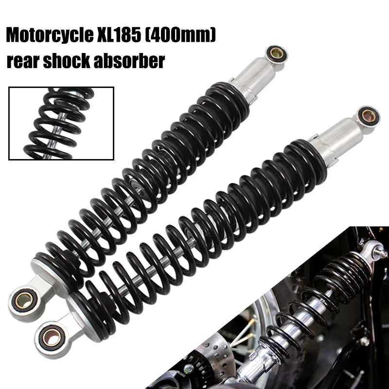 

Motorcycle Accessories 1Pair Air Shock Absorber Rear Suspension For Honda XL185 XL185S Off-Road Universal 400mm Aluminum Steel