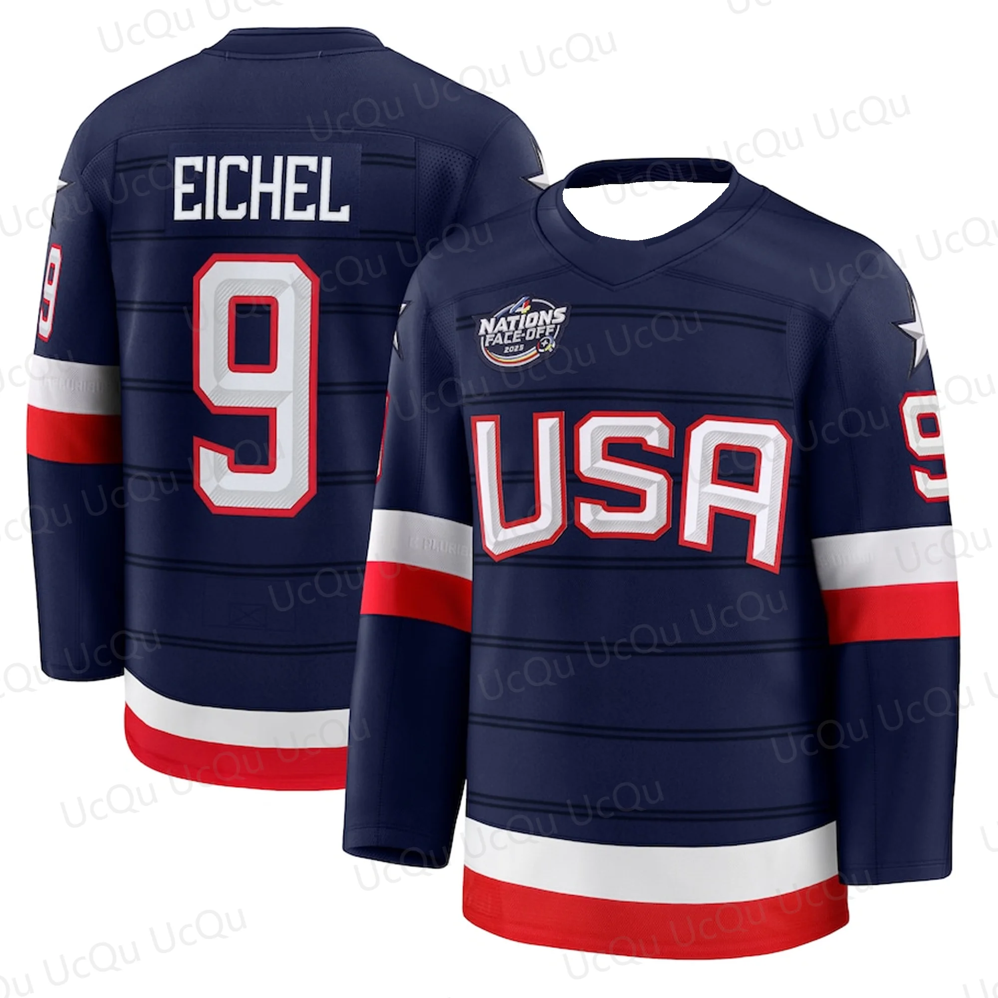 All Stars 2025 Auston Matthews USA Ice hockey 2025 4 Nations Jersey Long Sleeve Hoodie