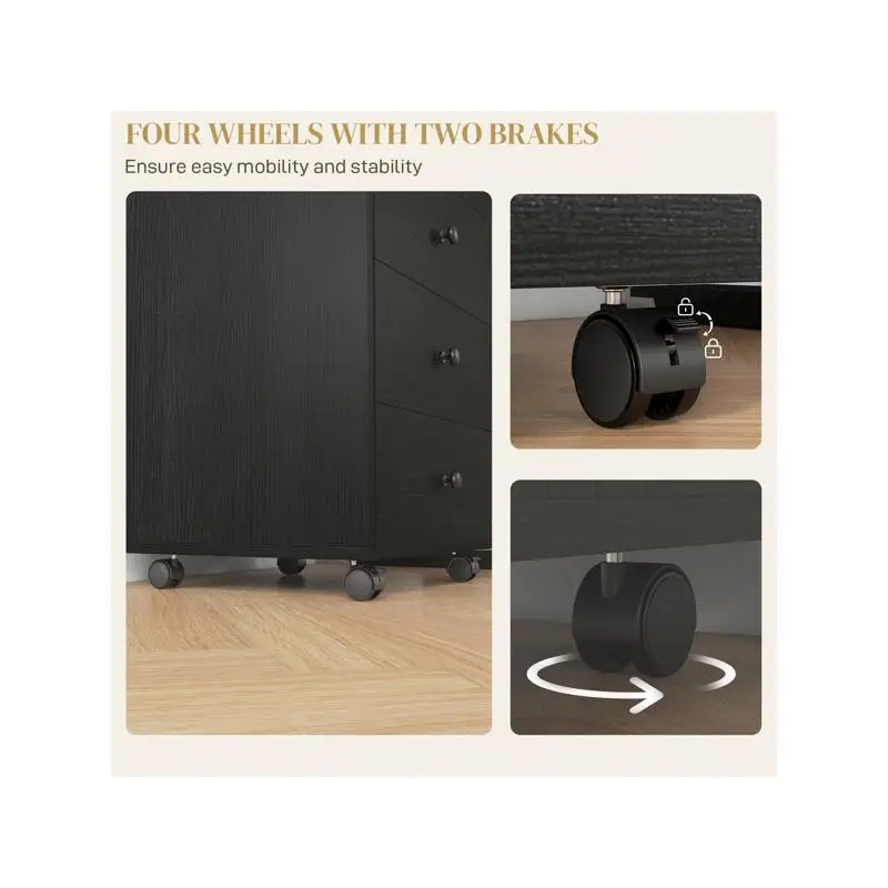 وحدة تخزين خزانة الملفات مع 4 أدراج لتنظيم المكاتب وإدارة المستندات #4