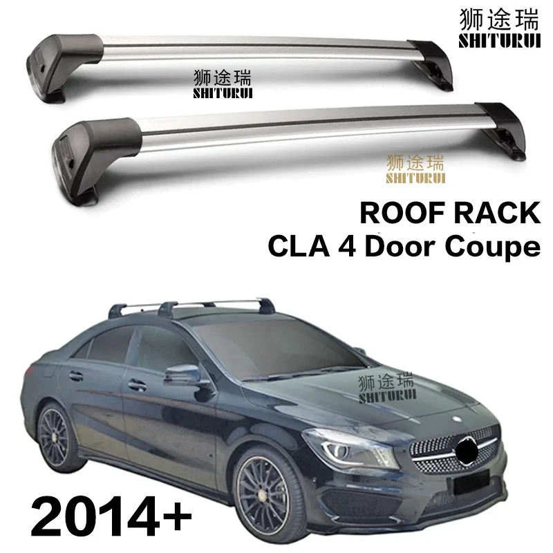 2 pcs For Mercedes-Benz CLA Shooting Brake  Wagon 2015+ roof bar car special aluminum alloy belt lock Led shooting cla coup