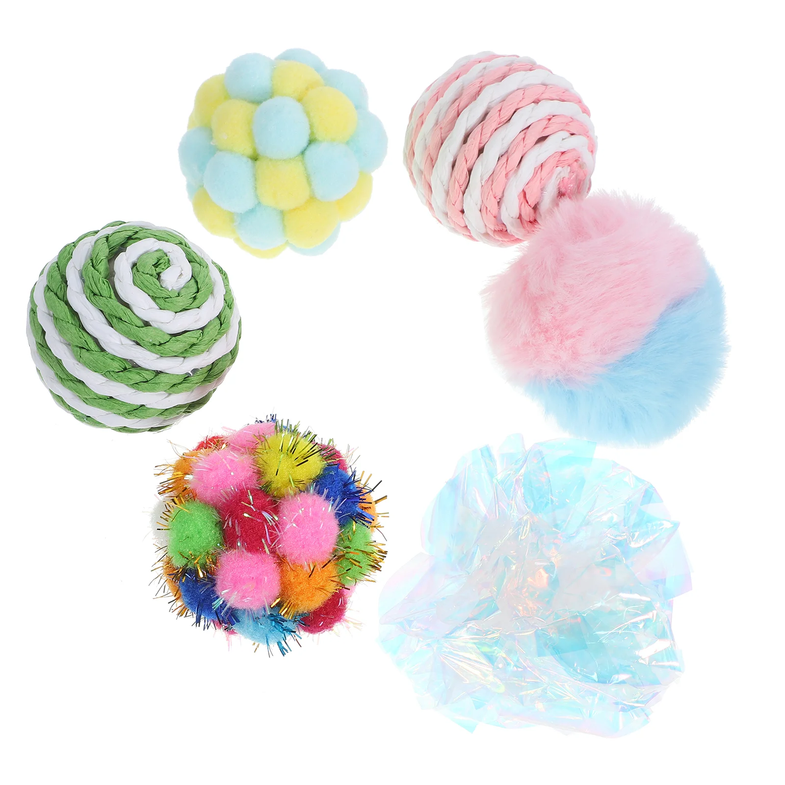

6pcs Cat Interactive Balls Indoor Cats Interactive Soft Quiet Cat Toy Balls cat Balls toy kitten balls