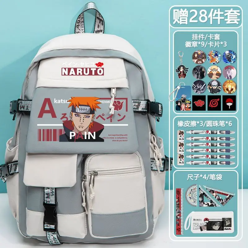 

Naruto New Cartoon Student Schoolbag Casual and Lightweight Shoulder Pad Large Capacity Waterproof Stain Resistant Backpack
