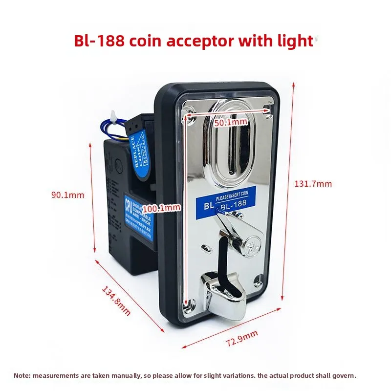 bl188コインアクセプター、光式アンチジャムコイン認識機能付き、クレーンゲーム、アーケードゲーム、コイン式ゲーム用