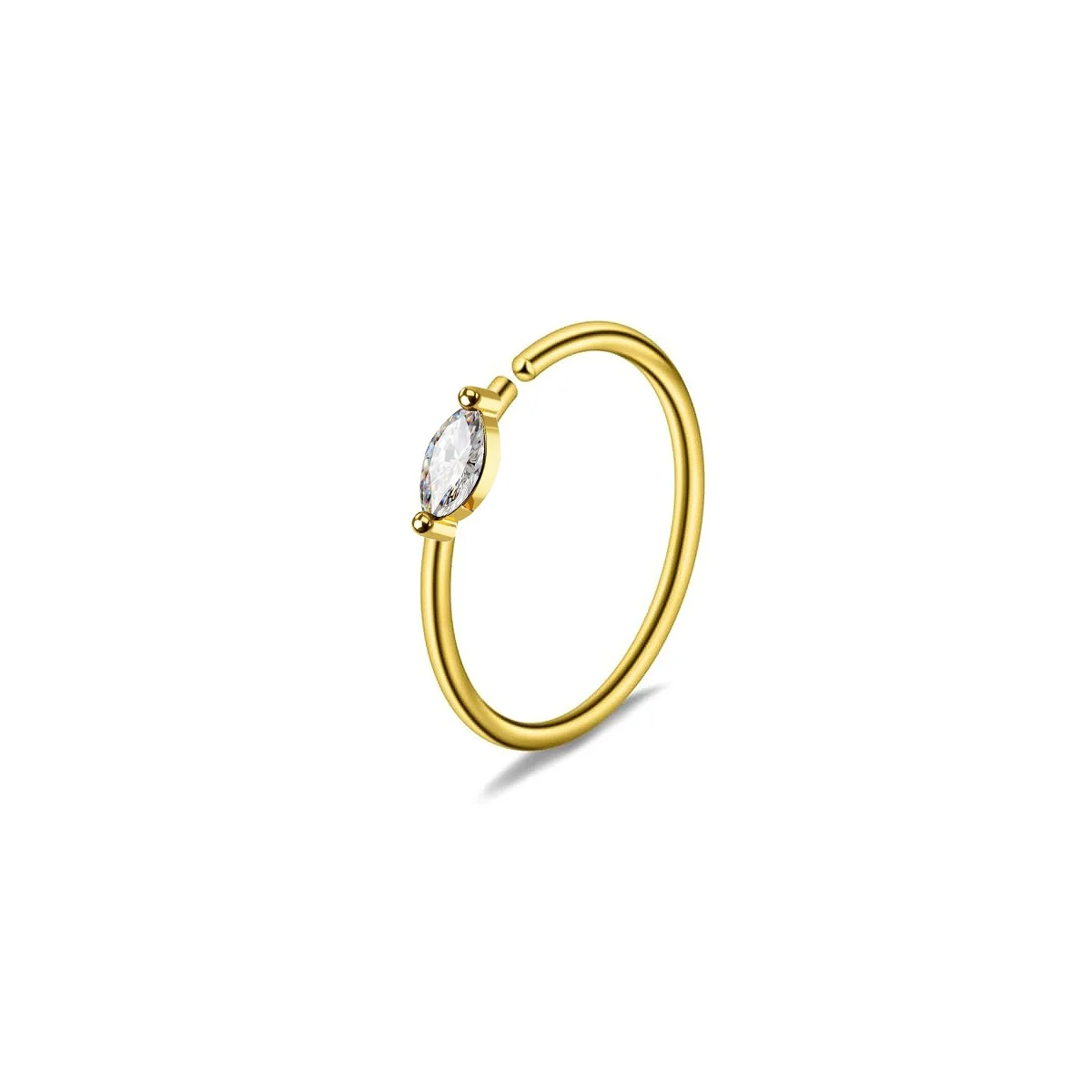 316L Stainless Steel Dangle Nose Ring Hoop, Unisex Piercing