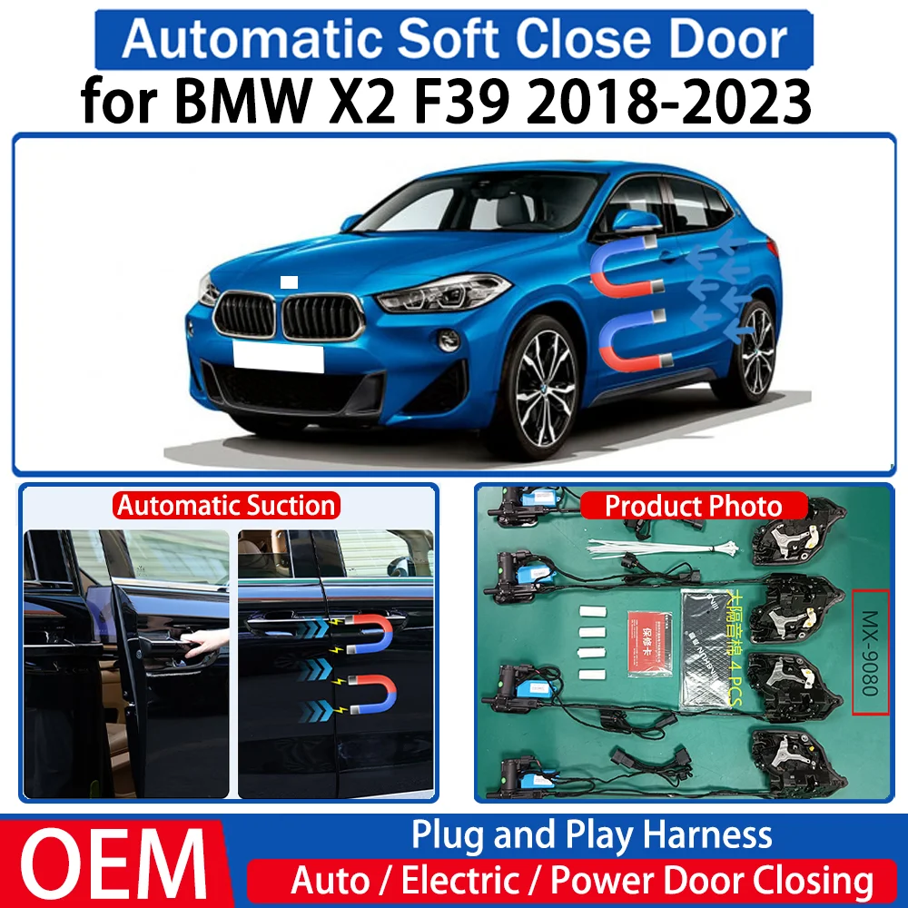 

ZJCGO for BMW X2 F39 2018-2023 Car OEM Automatic Soft Close Door Electric Suction Kit Auto Power Closing System Plug＆play