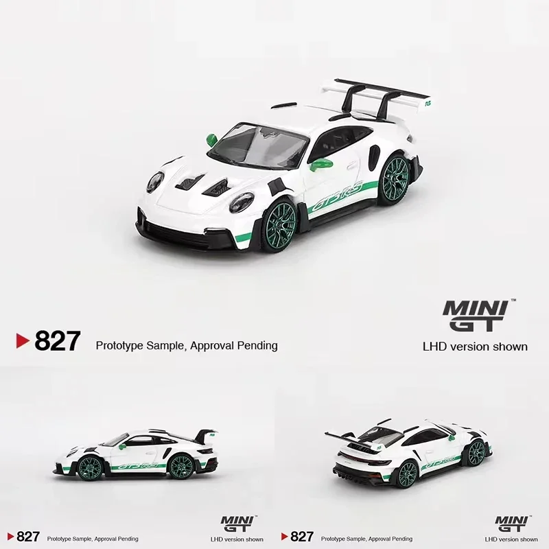 พรีเซลล์ MINIGT 992 GT3R # 80 AO Racing 2023 IMSA สีชมพู 1:64 Diecast Diorama Collection ของเล่น