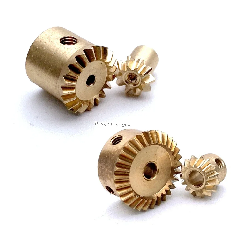 1:2 Bevel Gear 0.5M 1.5/2/3mm Hole 90-Degree Transmission 10/20 Teeth 15/30 Teeth DIY Model Car Driving Gear