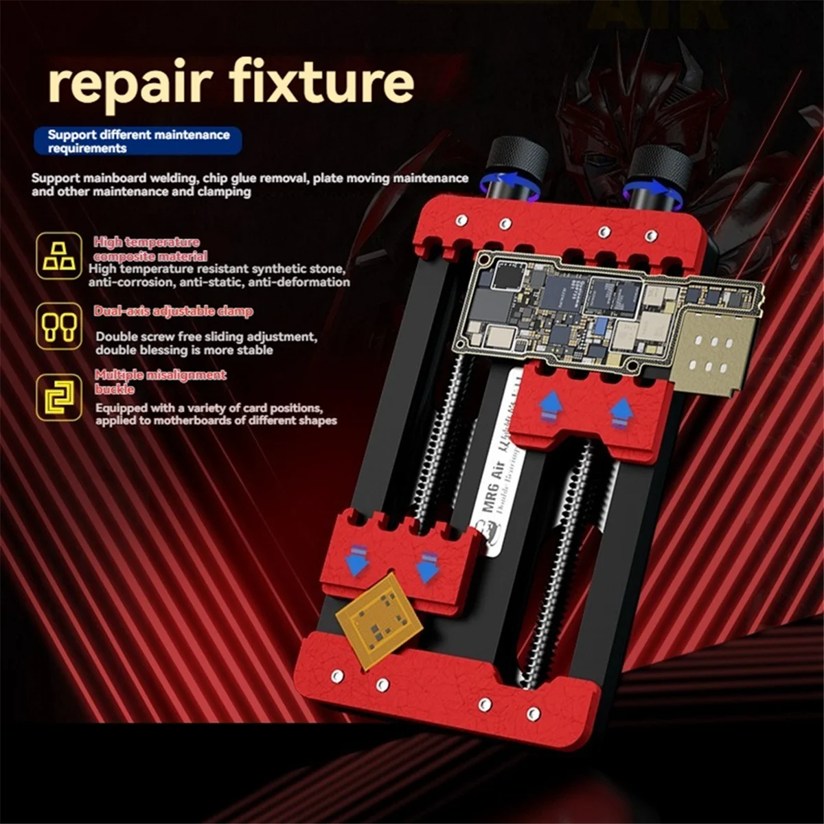 A14M MR6 Air Universal Doppel Lager Reparatur Vorrichtung Handy Motherboard Löten Wartung Spann Jig