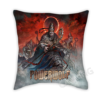 Powerwolf  Rock  3D Printed  Polyester Decorative Pillowcases Throw Pillow Cover Square Zipper Cases Fans Gifts Home Decor  P01