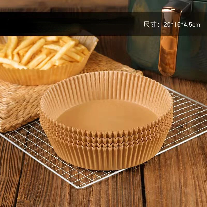 

100PCS Air Fryer Paper Oil-absorbing Paper Plate Oil-proof Non-stick Round High Temperature Resistant Paper Baking Pad Paper