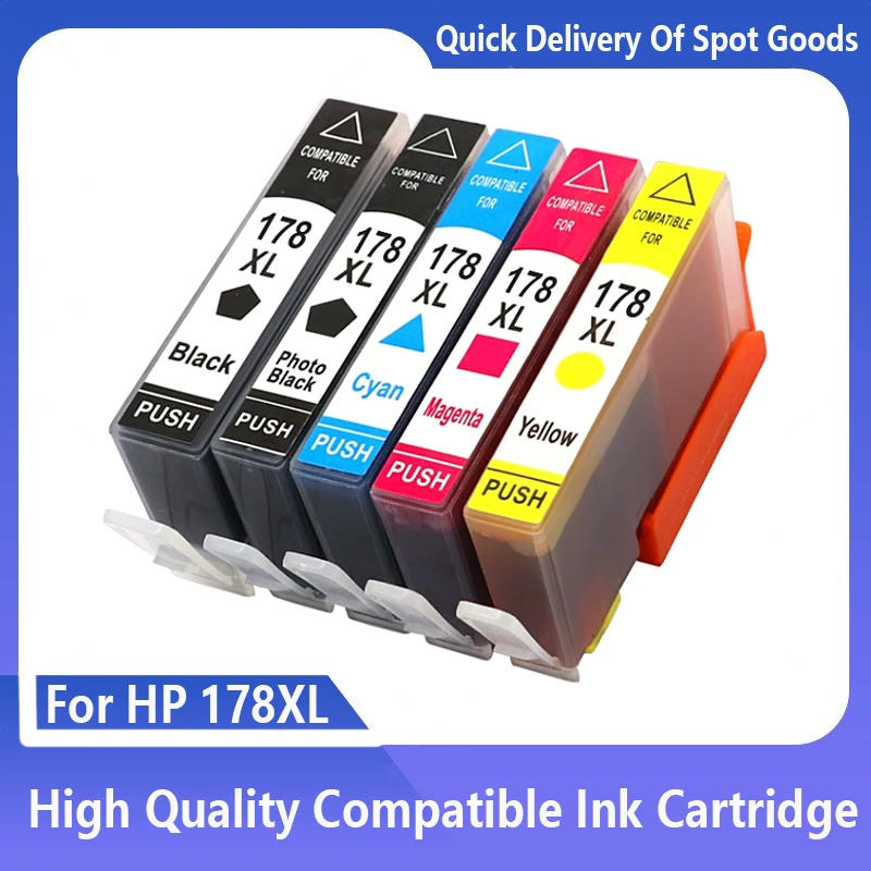 Cartucho de tinta compatível para HP, substituição para HP 178 XL, 7515, 5515, B109a, B010b, B209, B210, 3070A, 3520, 6300, 8550