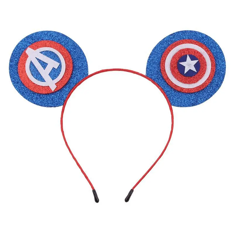 

Marvel Captain America's Shield Headbands for Girls Mickey Ears Hair Accessories Women Steve Rogers Star Avengers Hairbands Kids