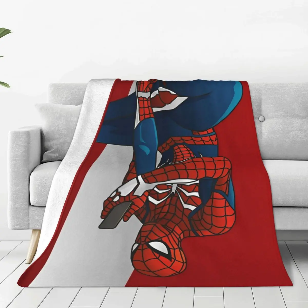 Soft Blankets Children Airplane Travel Spider Man HD Print Bedding Throws Flannel Bedspread For Home Decor Fluffy Sofa Bed Cover