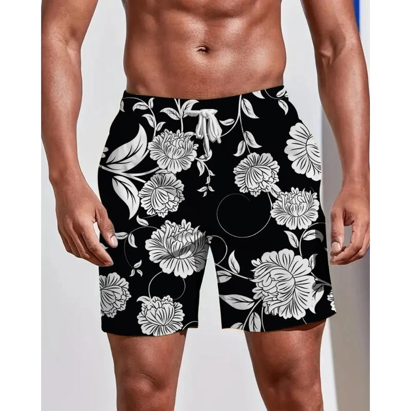 Men's Shorts Oversized Plant Flower Fruit Comfortable 3D Printed Casual Man Swimming Pattern Fashion Cool Loose Beach Pants