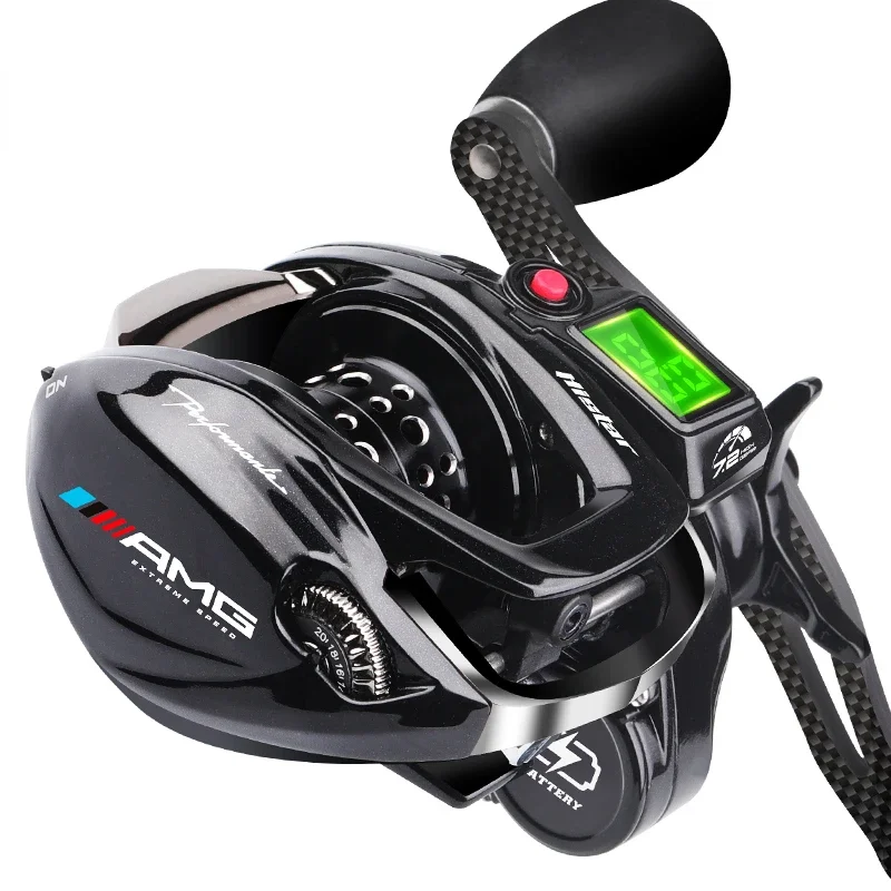 Imagem -04 - Histar-amg Long Cast Baitcasting Carretel de Pesca Led Digital Alta Relação 10kg Drag Power Mais bb Travagem Magnética Luz de Fundo