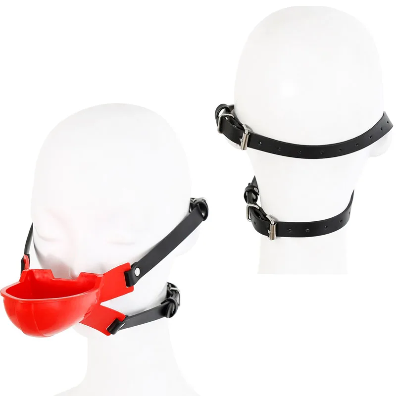 Funnel Oral Enema Drool Plug Gags Bondage Head Harness BDSM Toilet Funnel Open Mouth Gag Mask Hood For Woman Sex Toys