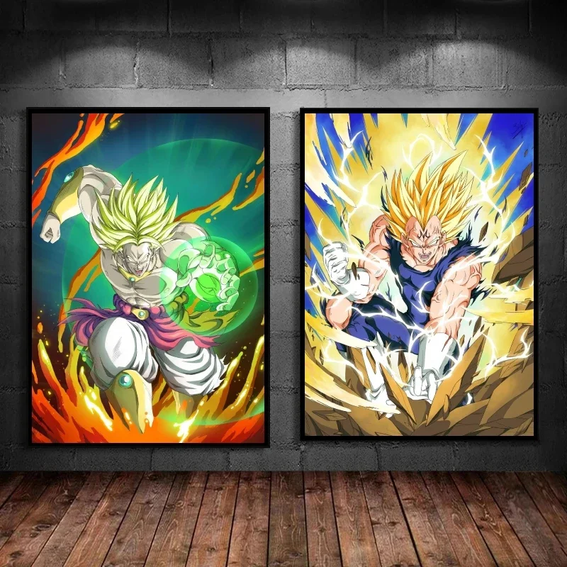 

Canvas Painting Japan Anime Super Saiyan Goku Broli Art Print Dragon Ball Pictures Classic Home Decor Bedroom Posters for Wall