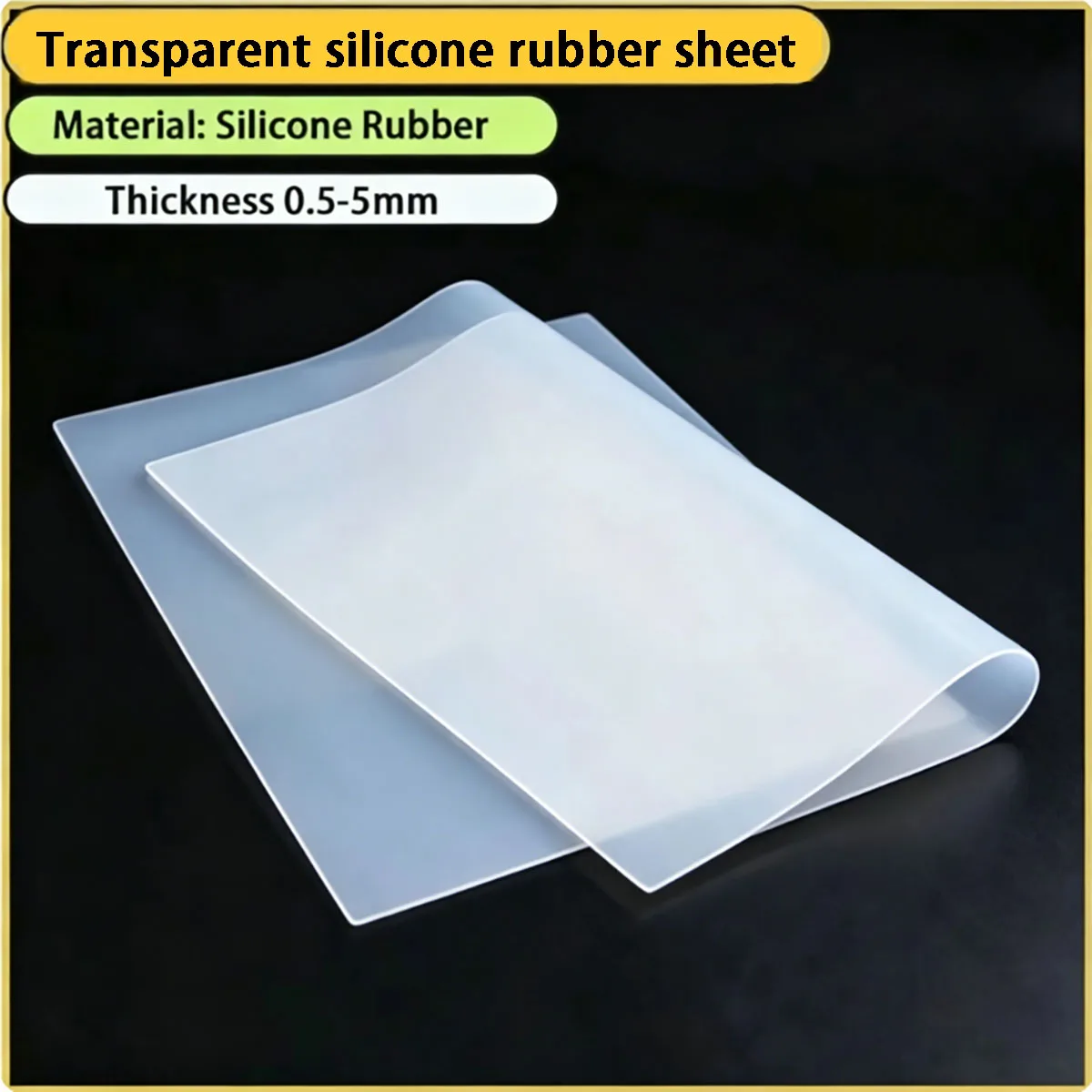 

0.5-5mm thick transparent silicone rubber sheet is used for sealing gaskets, insulation protection, buffer pads, etc