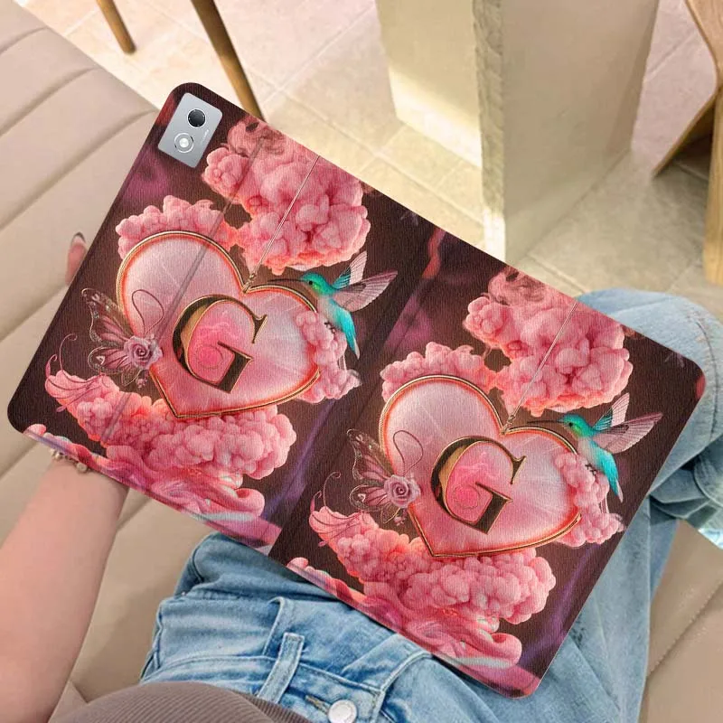 

Pink Heart Hummingbird Cartoon Tablet Case For Legion Xiaoxin Pad Y700 K10 M10 P11 K11 Pro Plus 10.6 11.5 Inch 2021 2023 2025