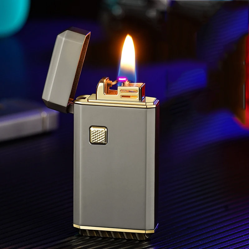 Button ignition kerosene lighter retro high-end oil electric hybrid lighter as a gift to husband