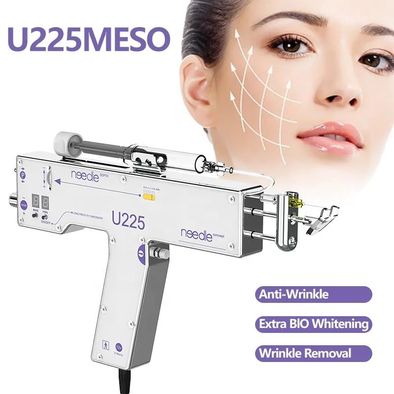 Portable Vibrator U225 PRP Mesotherapy Gun Skin Scalp Face Rejuvenation Whitening Meso Machine Needle Injector For Beauty Salon