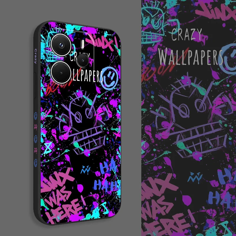 

Crazy Graffiti Phone Case For Xiaomi Redmi Note 14 13 12 12S 11 11S 10 10S 9 9S 15 14C Pro Plus 4G 5G Liquid Silicone Cover