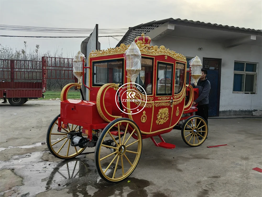 Classic Royal European Customizable Royal Carriage Horse Drawn Elegant Traditional Structure Royal Carriage For Sale