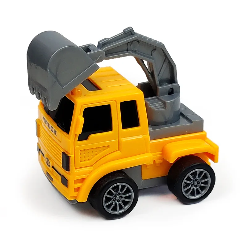 Vehículo de ingeniería de simulación de dibujos animados para niños, Mini excavadora extraíble, camión mezclador, juguete de construcción, rompecabezas