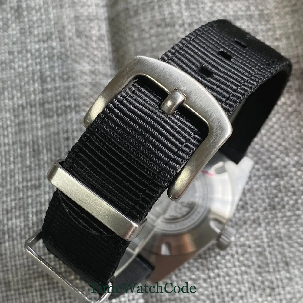 Tandorio-Montre de plongée pour homme, 38mm, NH35A PT5000, mouvement automatique, 200m, étanche, revêtement AR, saphir, cristal, nylon, bracelet en