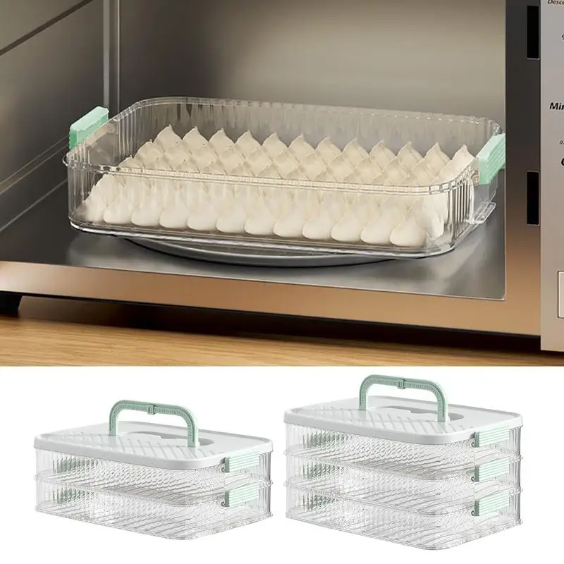 Ham And Cheese Container For Fridge Meat Container Fridge Dumpling Storage Box Fresh-keeping Large Capacity Dumpling Storage Box