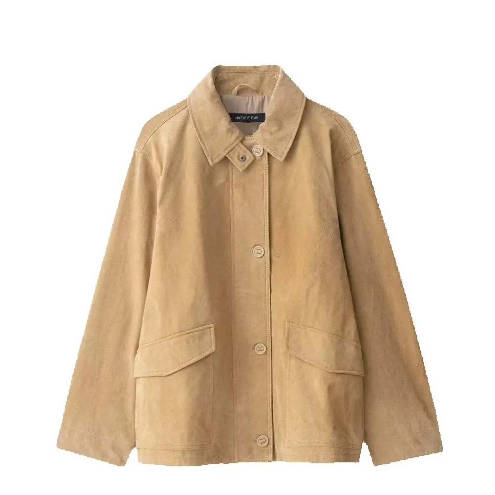 

Women's Splicing Loose Top Round Neck Long Sleeve Button Knitted Autumn/Winter New Fashion Cardigan