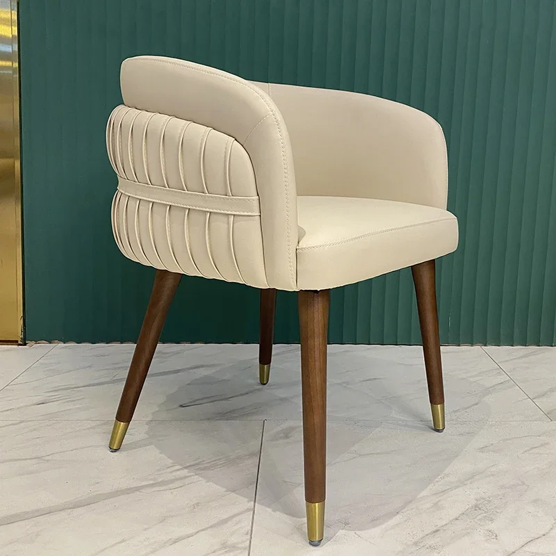 ZItalian Light Luxury Chair Dining Modern Simple Home Single Room Chair Negotiation Ash Wood Study Sedia Da Pranzo FurnitureZ