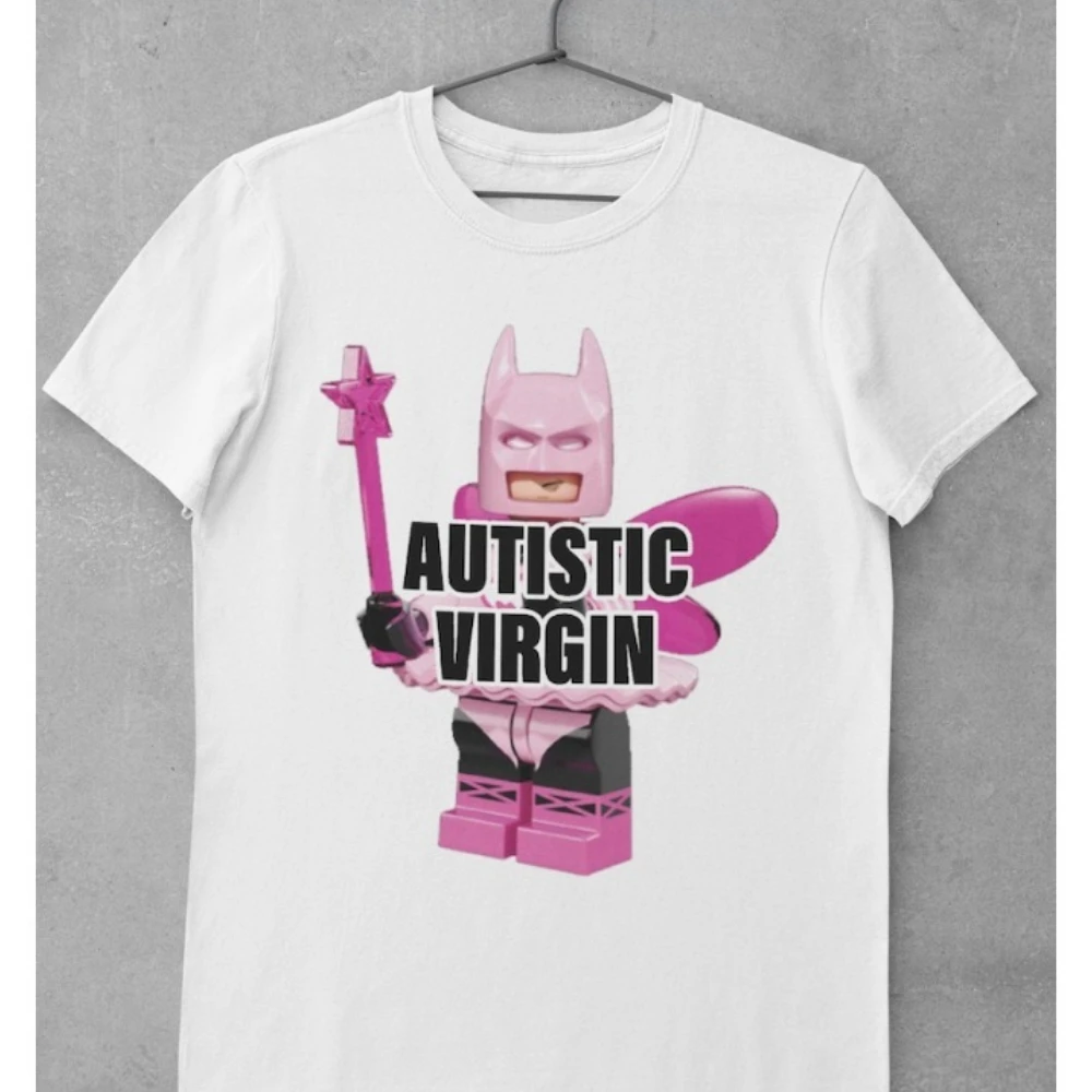 Autistic Virgin Tshirt Funny and Cute Autistic Virgin Tees Gift for Autistic Virgin Friend Funny Satiric Trendy Tops Cotton Tops