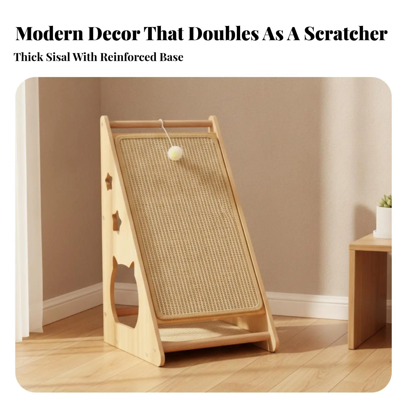 Cat Scratching Board for Indoor Cats Sisal Scratcher House for Kitten Claw Care and Interactive Play Furniture