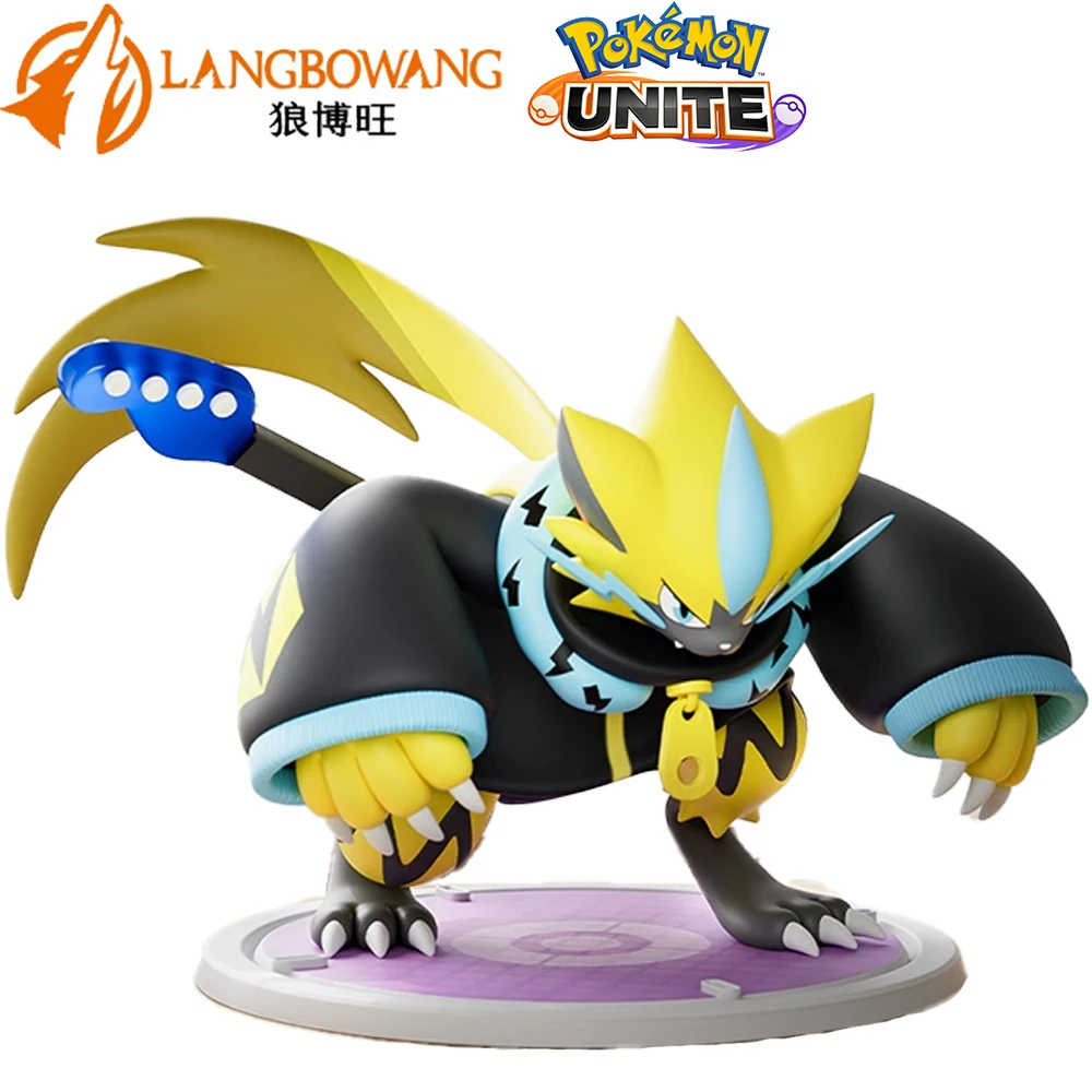 In Stock Original Genuine Langbowang Toys Pokemon Unite Zeraora Collectible Anime Game Model Toys Gifts for Fans Kids Figures