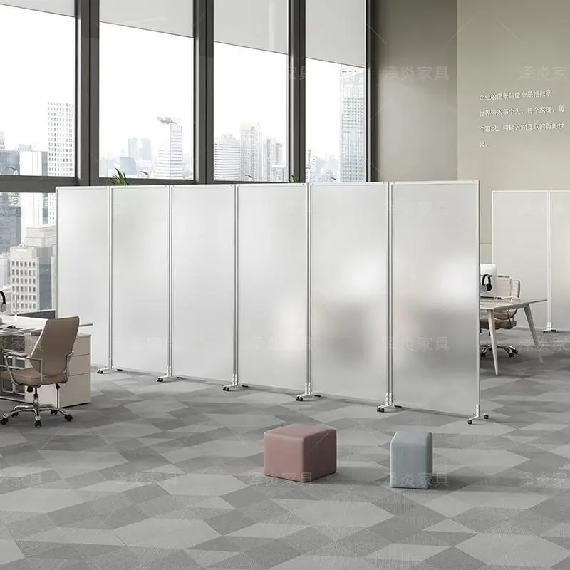 Acrylic partition office screen folding mobile factory workshop simple baffle plexiglass baffle transparent