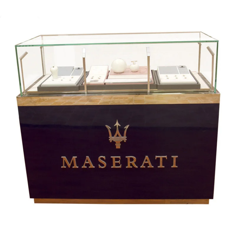 customized.Retail Popular Jewelry Store Glass Counter Wooden Jewelry Shop Display Cabinet Lockable Jewelry Showroom Showcase