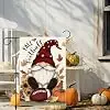 Fall Garden Flag Wecome Polka Dots Gnome Garden Flags 12x18 Inch Double Sided Burlap Autumn Football Pumpkin Decor Seasonal  llz