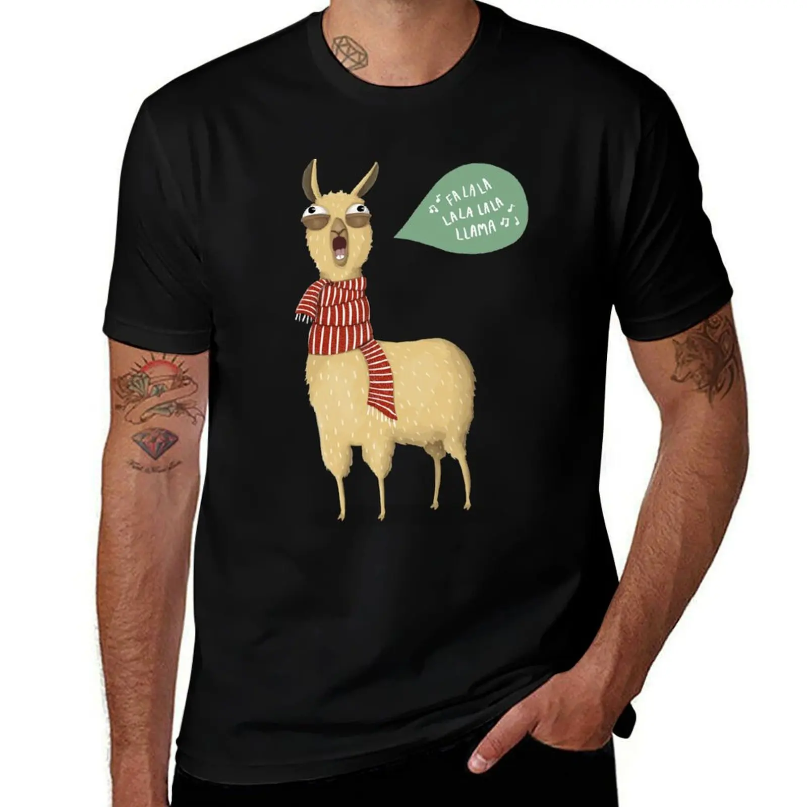 

Рождественские каникулы футболка с изображением ламы для мужчин винтажные мужские футболки с рисунком футболка