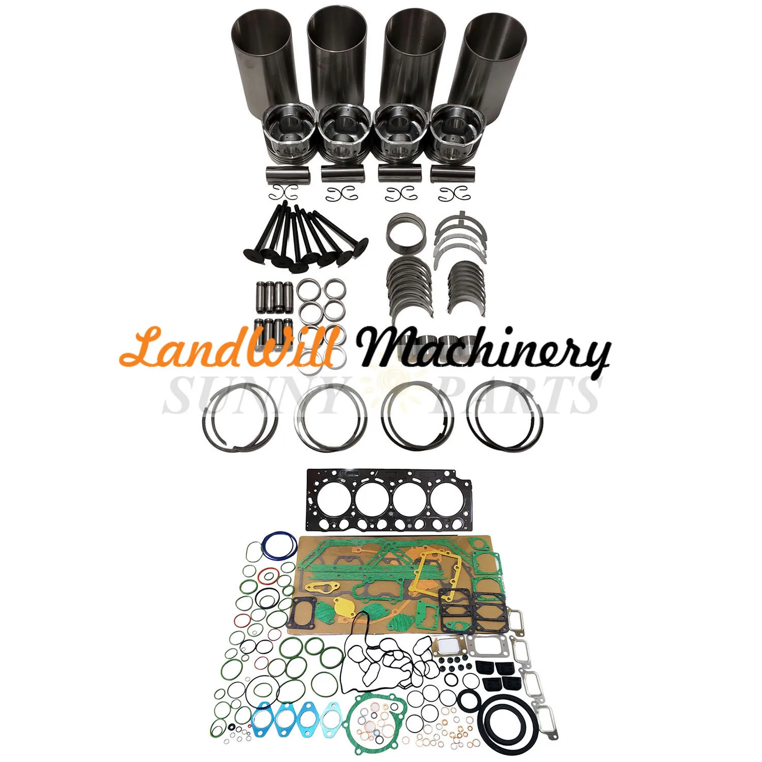 D4D Engine Overhaul Rebuild Kit STD Fits For Volvo BL60 BL70 BL71 Backhoe Loader