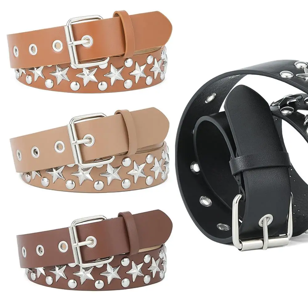 

Trend Rivet Belt Heavy Metal Belt Men Women Punk Nightclub Rock Style Belt Jeans Belt Y2K Belt Fashion Decoration Women's Belts
